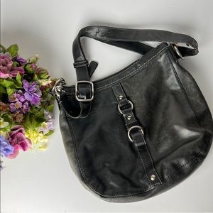 Coach F14018 CHELSEA Black Leather Shoulder Bag